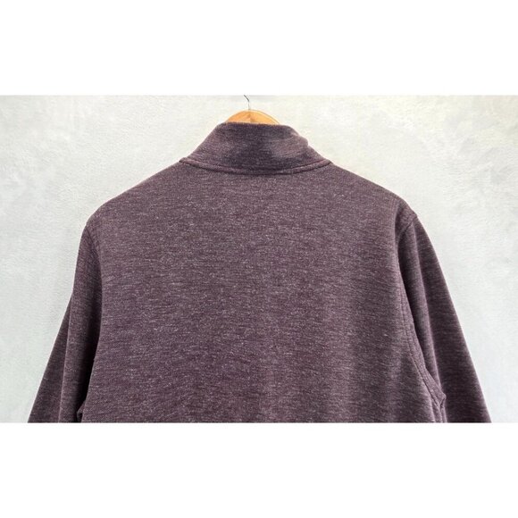 LL Bean Sweatshirt Jacket Full-Zip Plum Weave M Cotton Polyester Traditional Fit - Picture 7 of 14